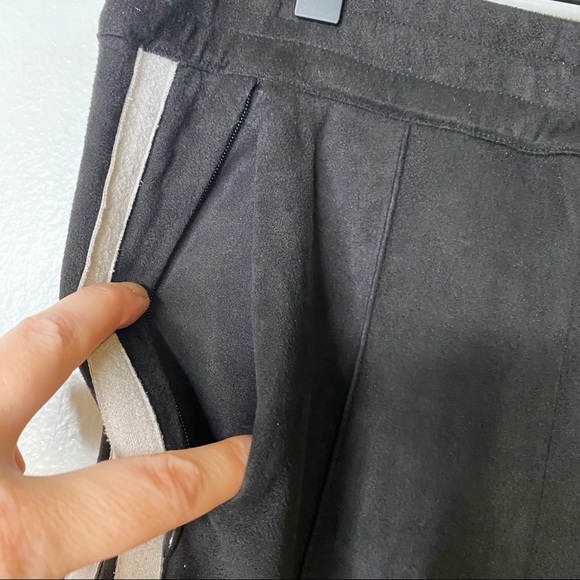 Astars | Lbc Vegan Suede Jogger Track Pants w/ Side Stripes Sz. S - Picture 10 of 12